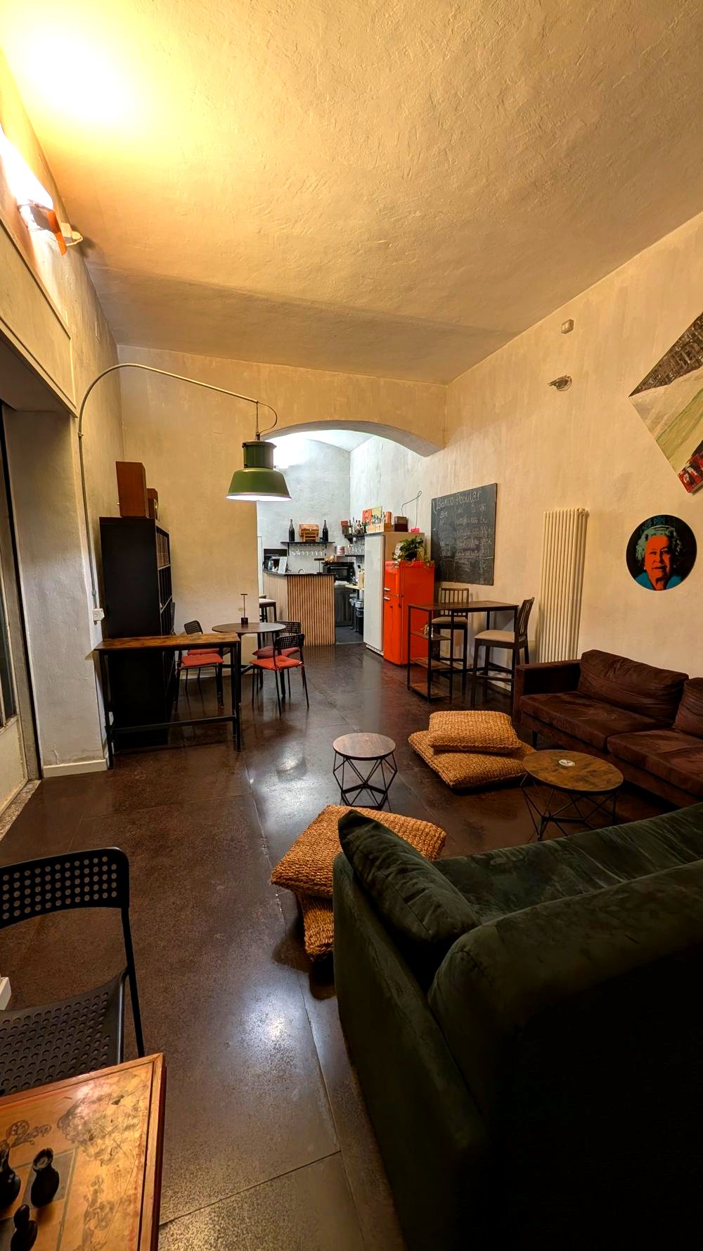 Reading and board games area